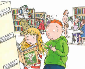 Risto ja Nelli kirjastossa/ Ch. Rönns